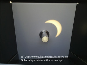 Solar eclipse taken with venuscope