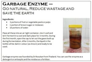 Garbage Enzyme Poster: How to make garbage enzym